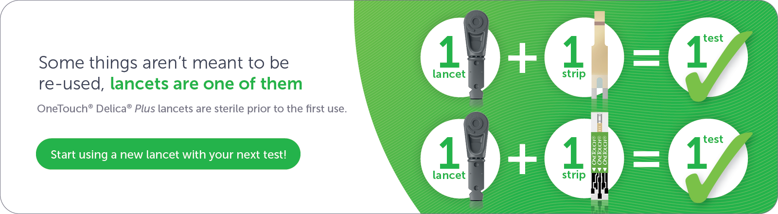 Start using a new lancet with your next test!