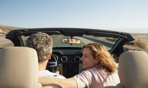 Driving in Covertable Smiling