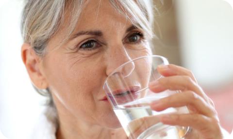 Women drinking water