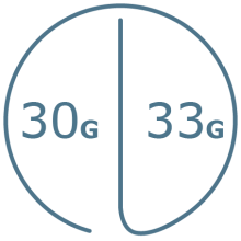 Extra Fine (33G) and Fine (30G) lancets