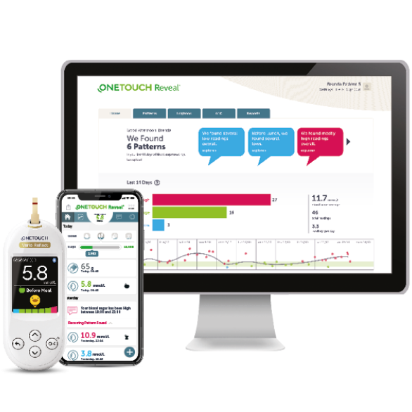 OneTouch Reveal® mobile app capabilities